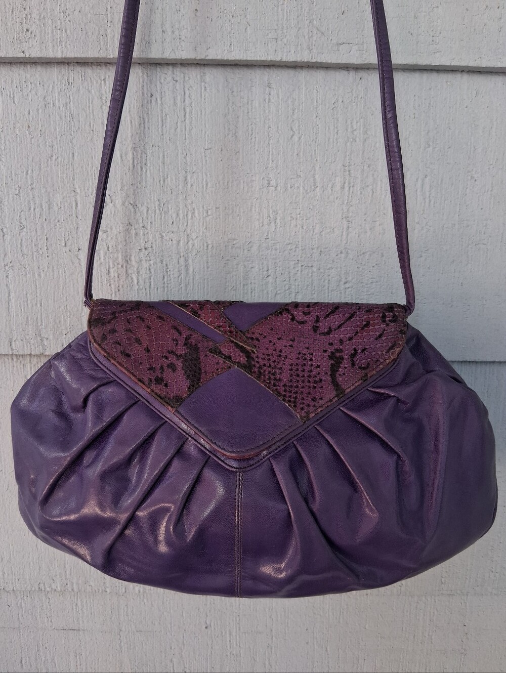 Retro Purple Shoulder Crossbody Bag 1980's